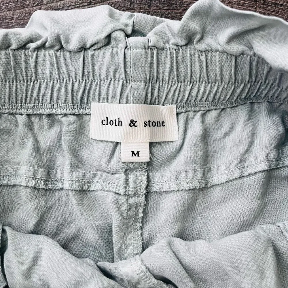 Cloth and Stone Smocked Paperbag Tie Waist Joggers Size M Women’s - Picture 7 of 15